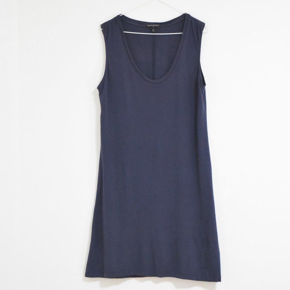 BANANA REPUBLIC Navy Cotton Midi Tank Dress | Size M